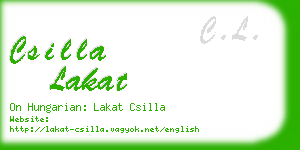 csilla lakat business card